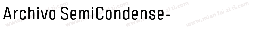 Archivo SemiCondense字体转换